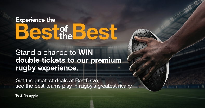 Score big with BestDrive and win an unforgettable rugby experience!